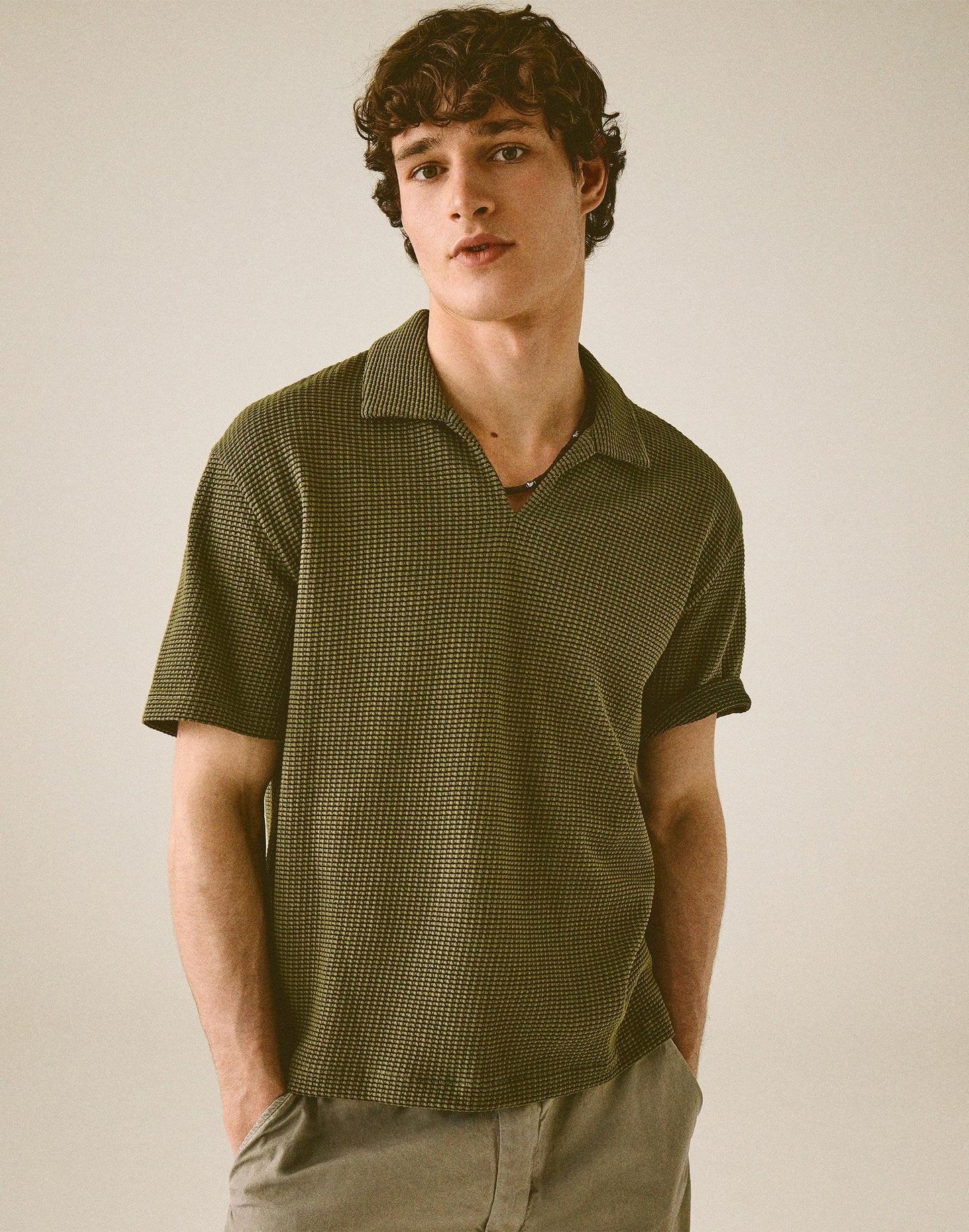 Skipper Polo in Jacquard Capers Overdye Stripe | Madewell