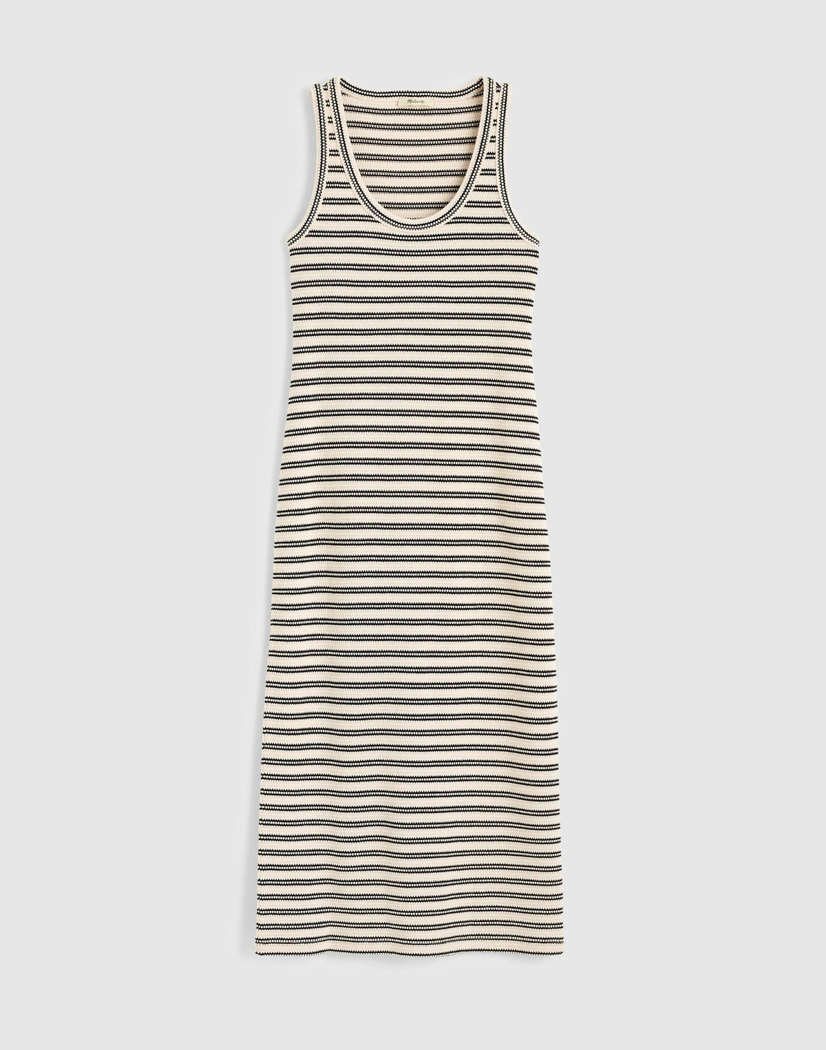 Scoopneck Tank Maxi Dress Black Stripe Jacquard | Madewell