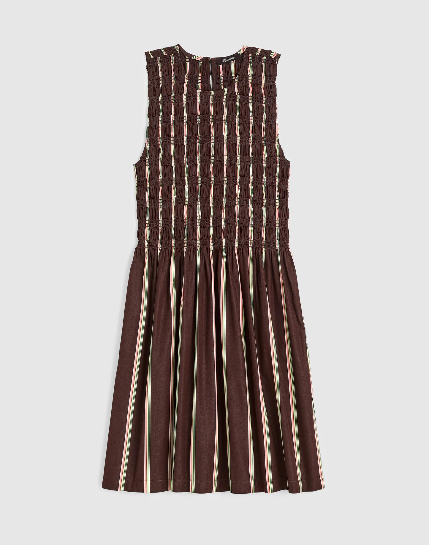 Madewell x Shopbop Melody Smocked Mini Dress Burnt Cocoa | Madewell