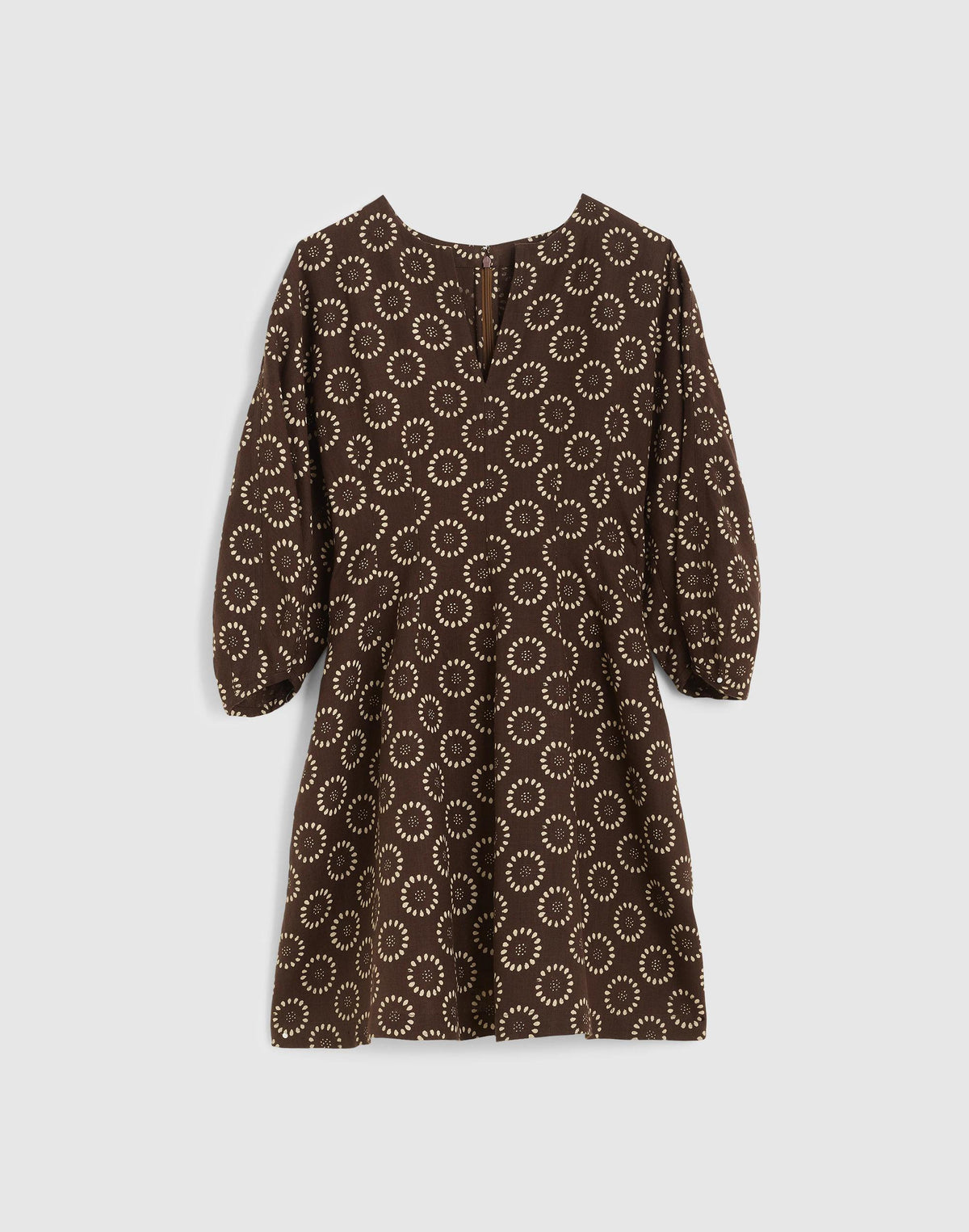 Splitneck Mini Dress Dark Brown | Madewell