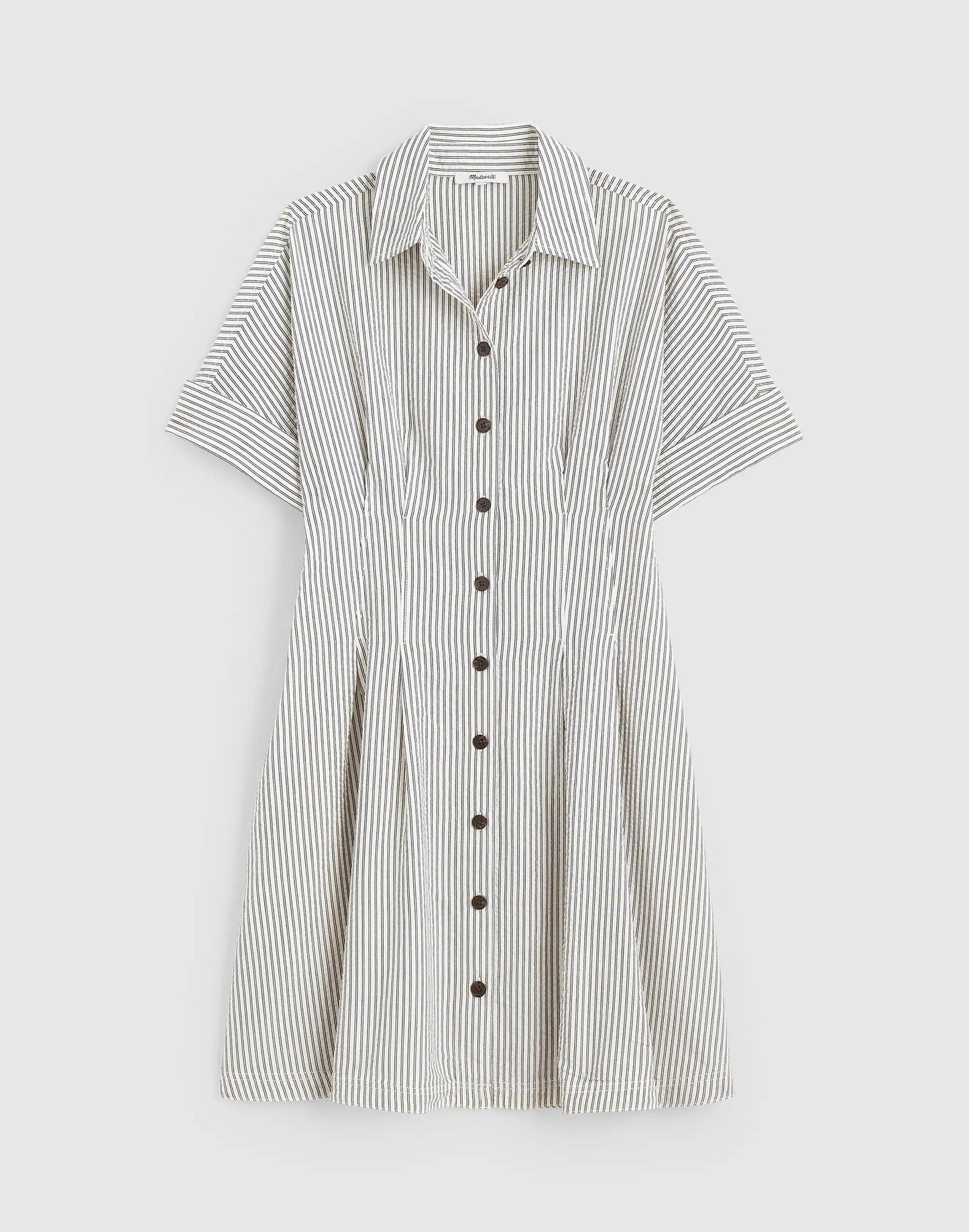 The Perry Mini Shirtdress Black Vintage Ivory Yarndye | Madewell