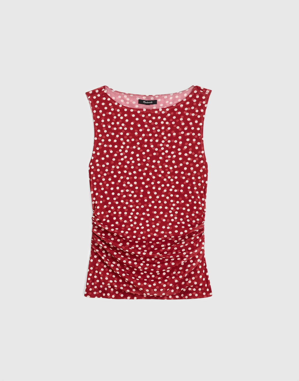 Cinched Double-Layered Mesh Top Red Currant | Madewell