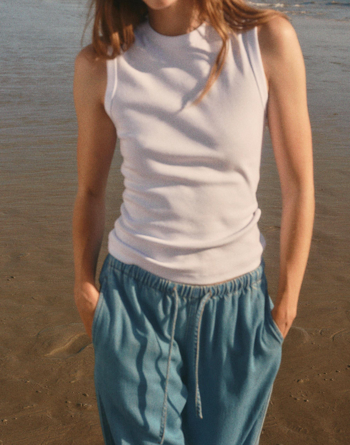 The '90s Shell Tank in Compact Cotton White | Madewell