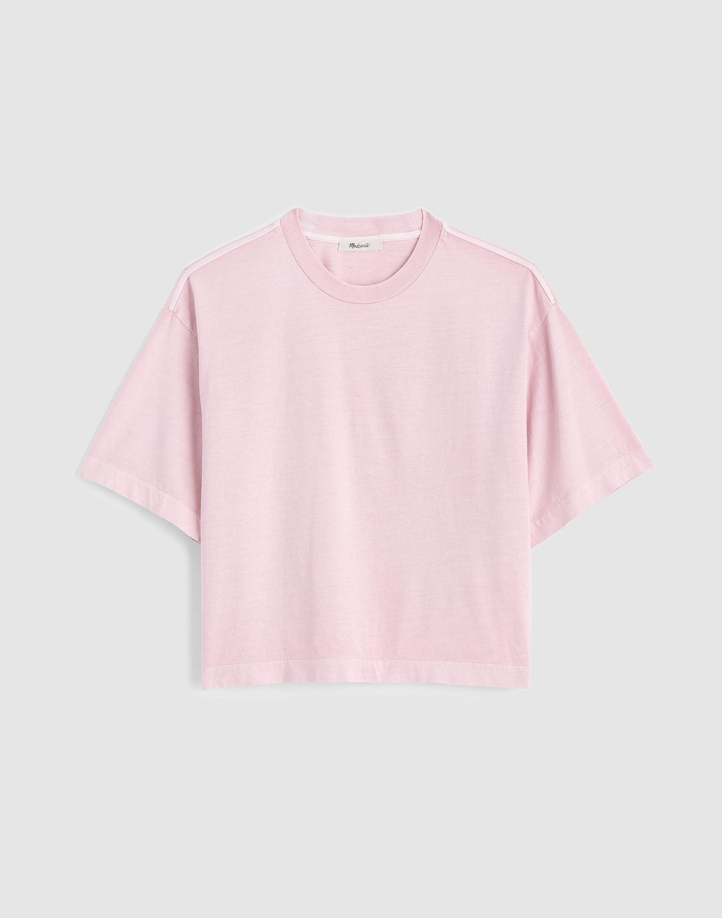 Madewell x Shopbop Boxy Crop Tee in Allday Jersey Dreamy Pink | Madewell