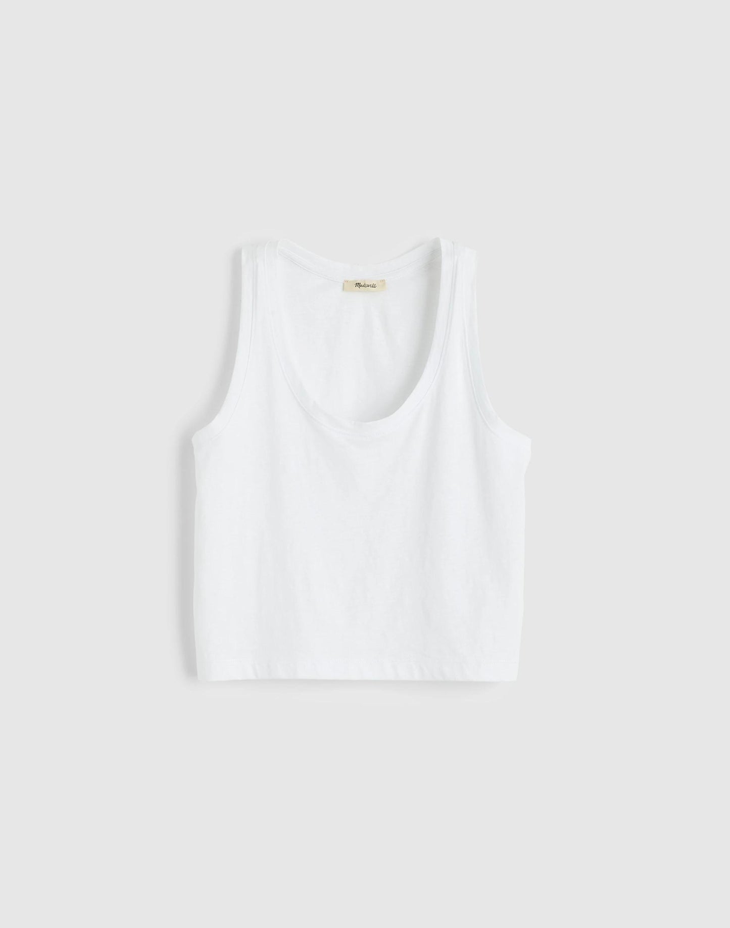 The Easy Crop Scoopneck Tank in Soft Slub White | Madewell
