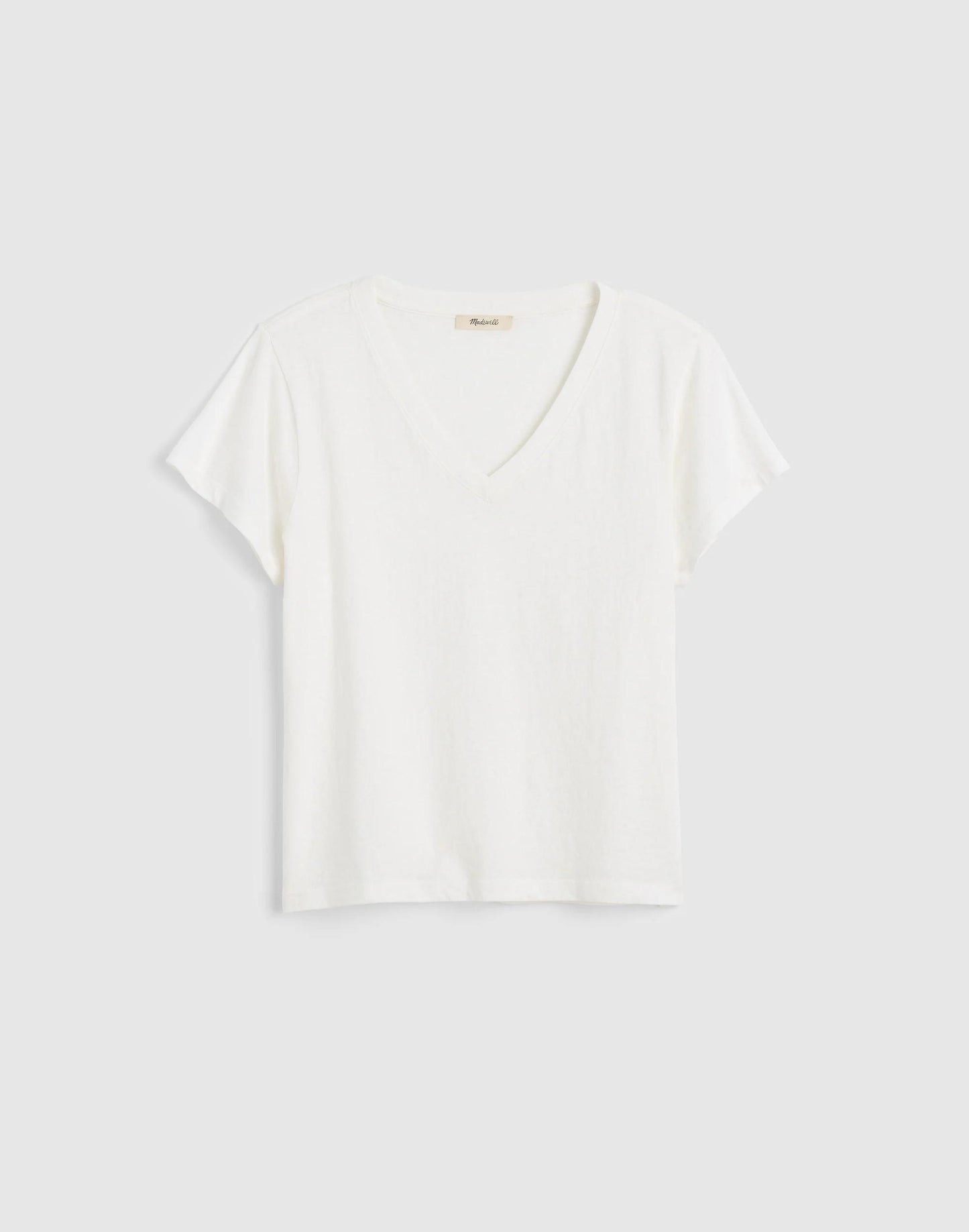 The Relaxed V-Neck Tee in Vintage Jersey White | Madewell