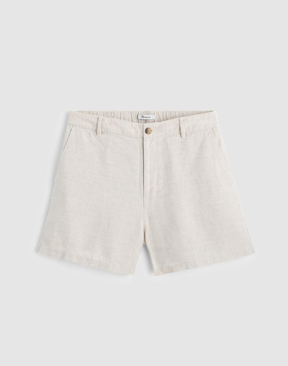 The Zoe Short in 100% Linen Oat | Madewell