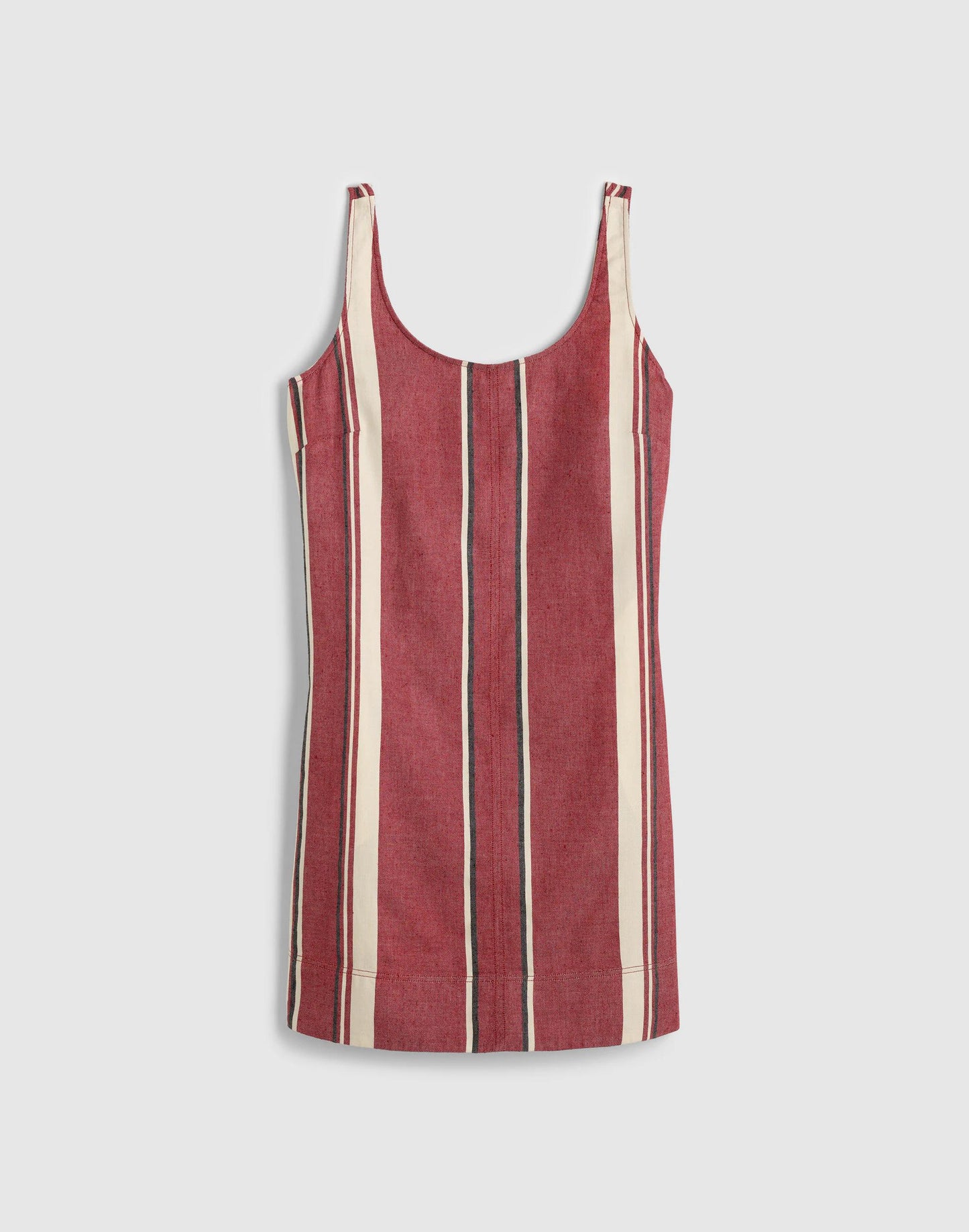 Scoopneck Mini Shift Dress in 100% Linen Red Currant | Madewell