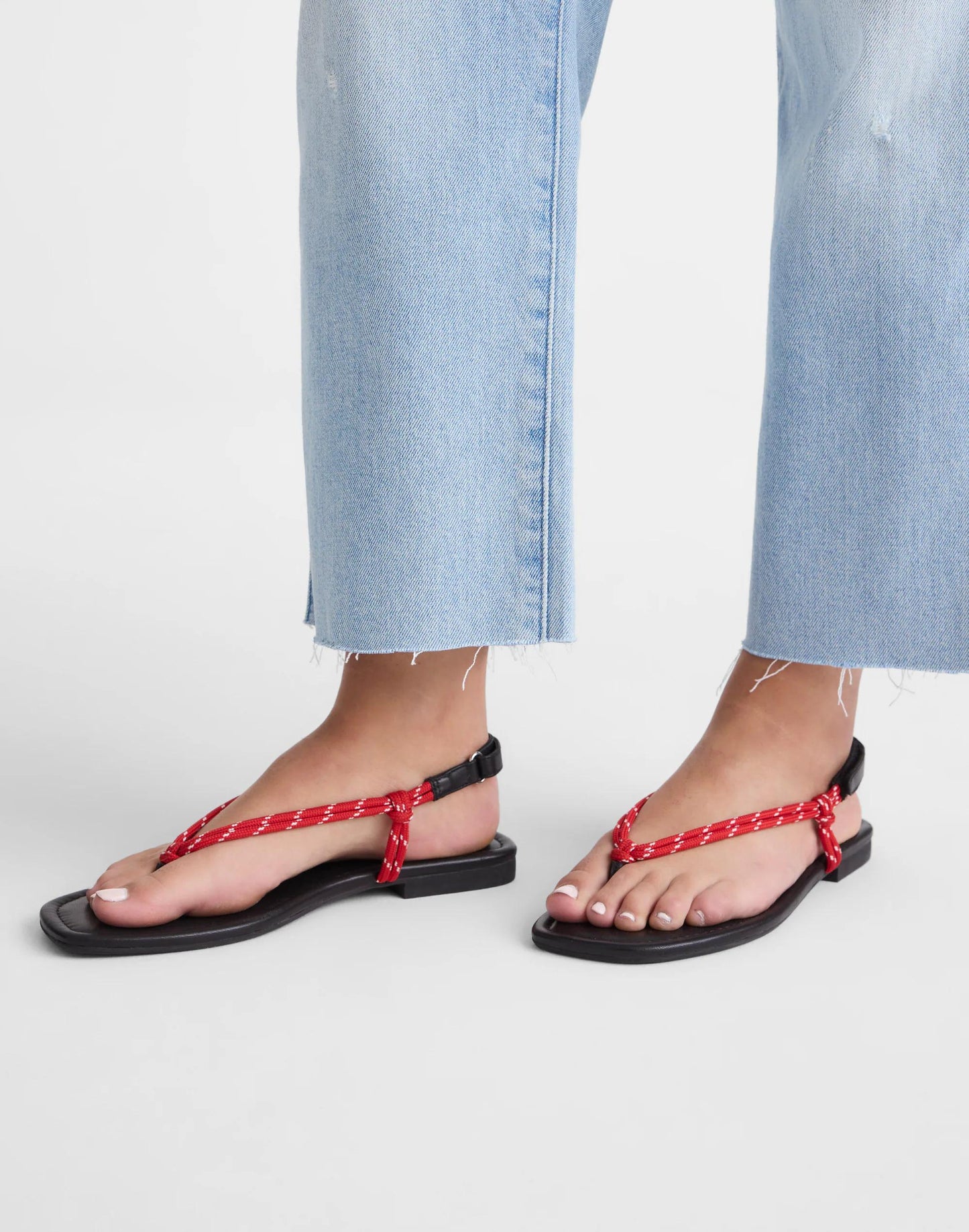 The Aliyah Thong Sandal in Paracord Festival Red | Madewell