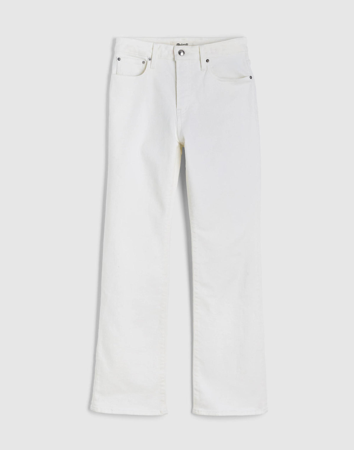 The Curvy Flare Crop Jean in Super Stretch Denim Tile White | Madewell