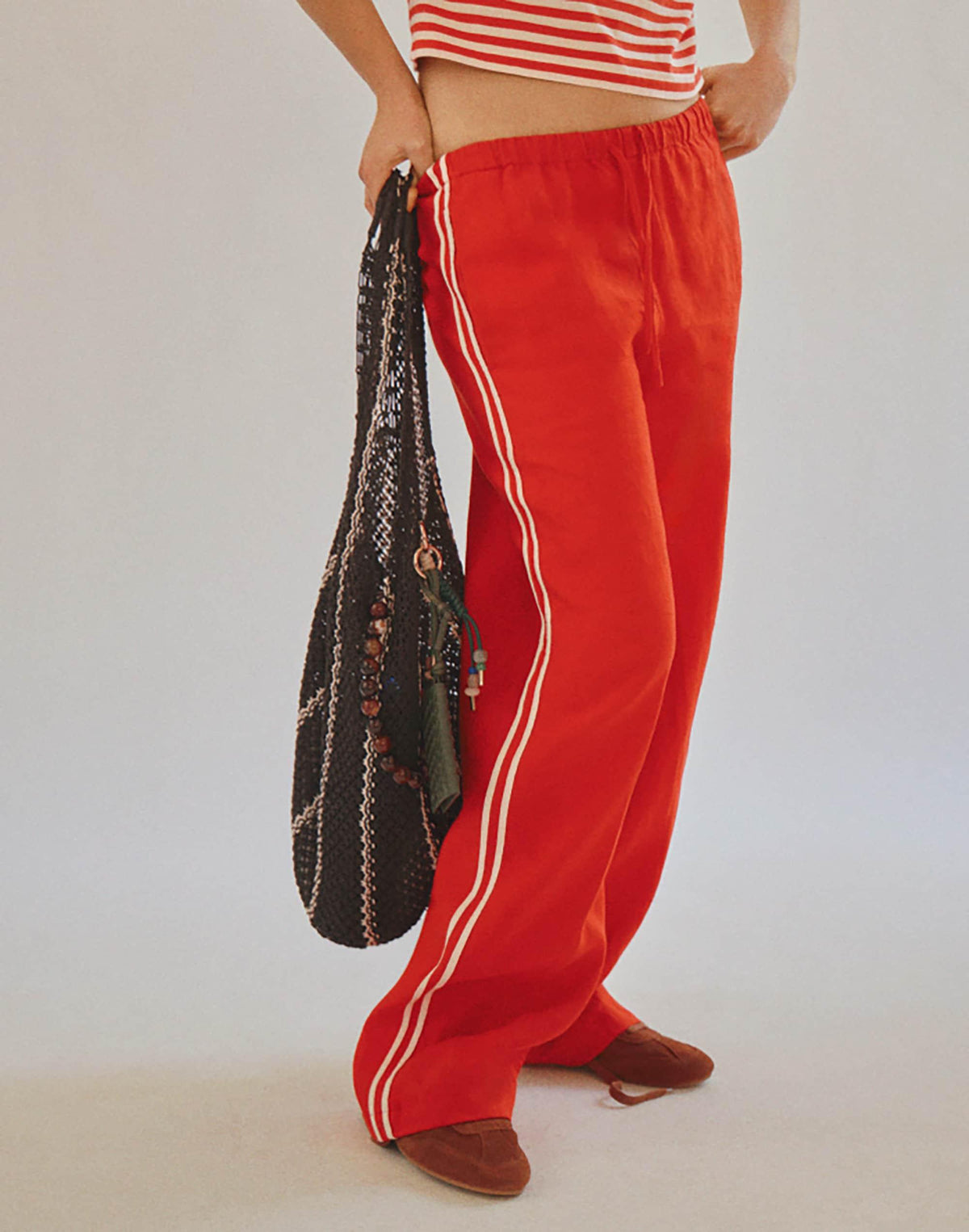 Pull-On Pants in 100% Linen Wild Poppy | Madewell