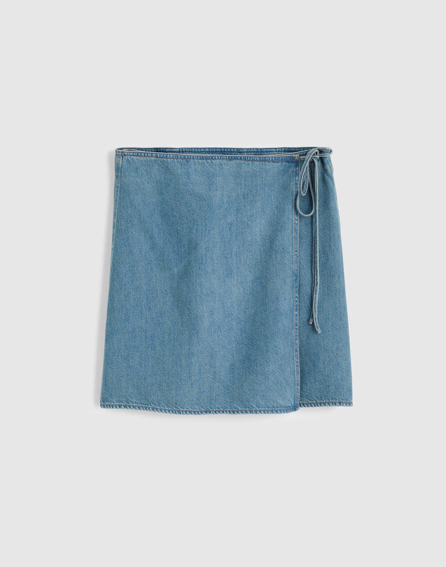 Airy Denim Wrap Mini Skirt Lido Wash | Madewell