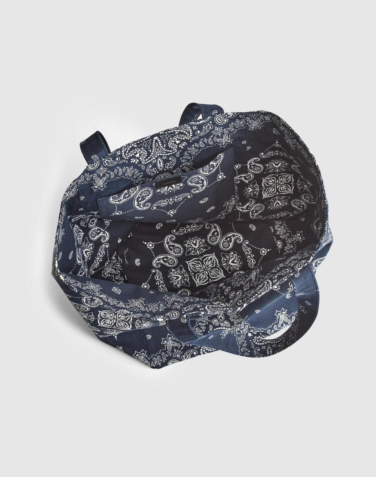 Bandana Tote Classic Navy Multi | Madewell