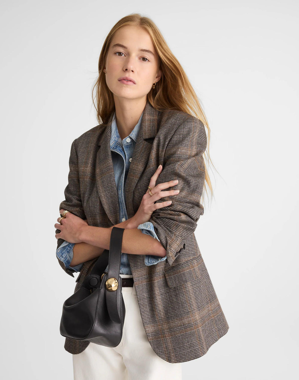 The Sculpted Metal Wristlet Bag Vintage Muslin | Madewell