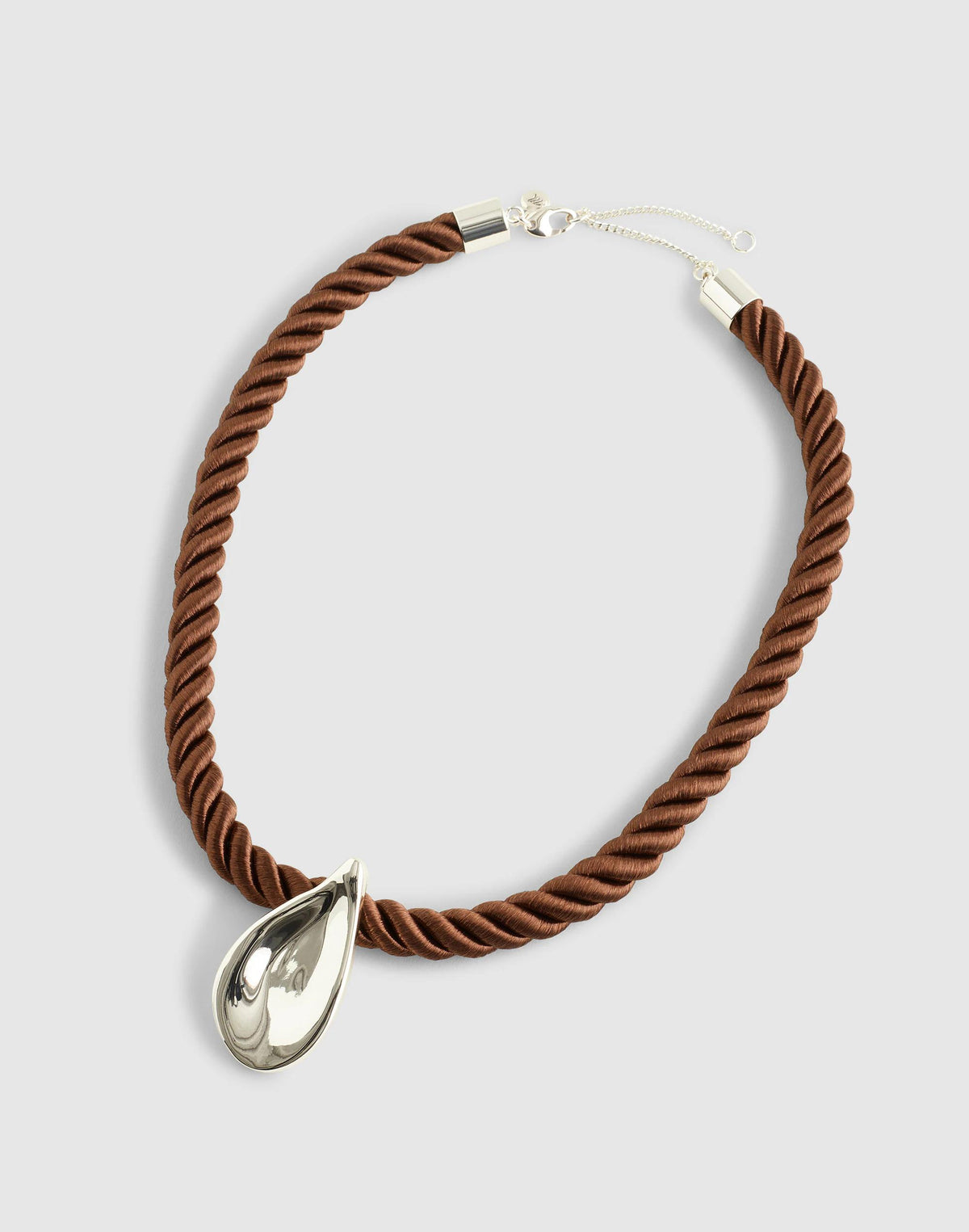 Droplet Pendant Cord Necklace Warm Silver | Madewell