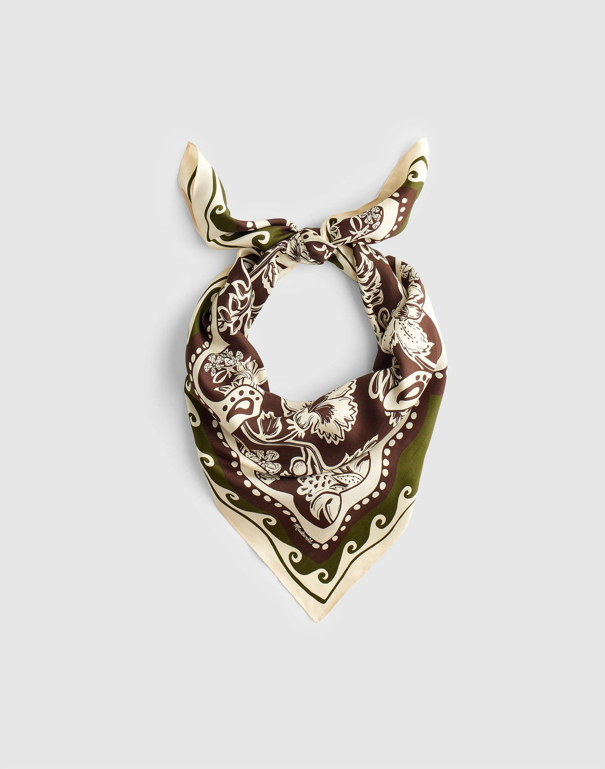 Medium Silk Bandana Dark Brown | Madewell