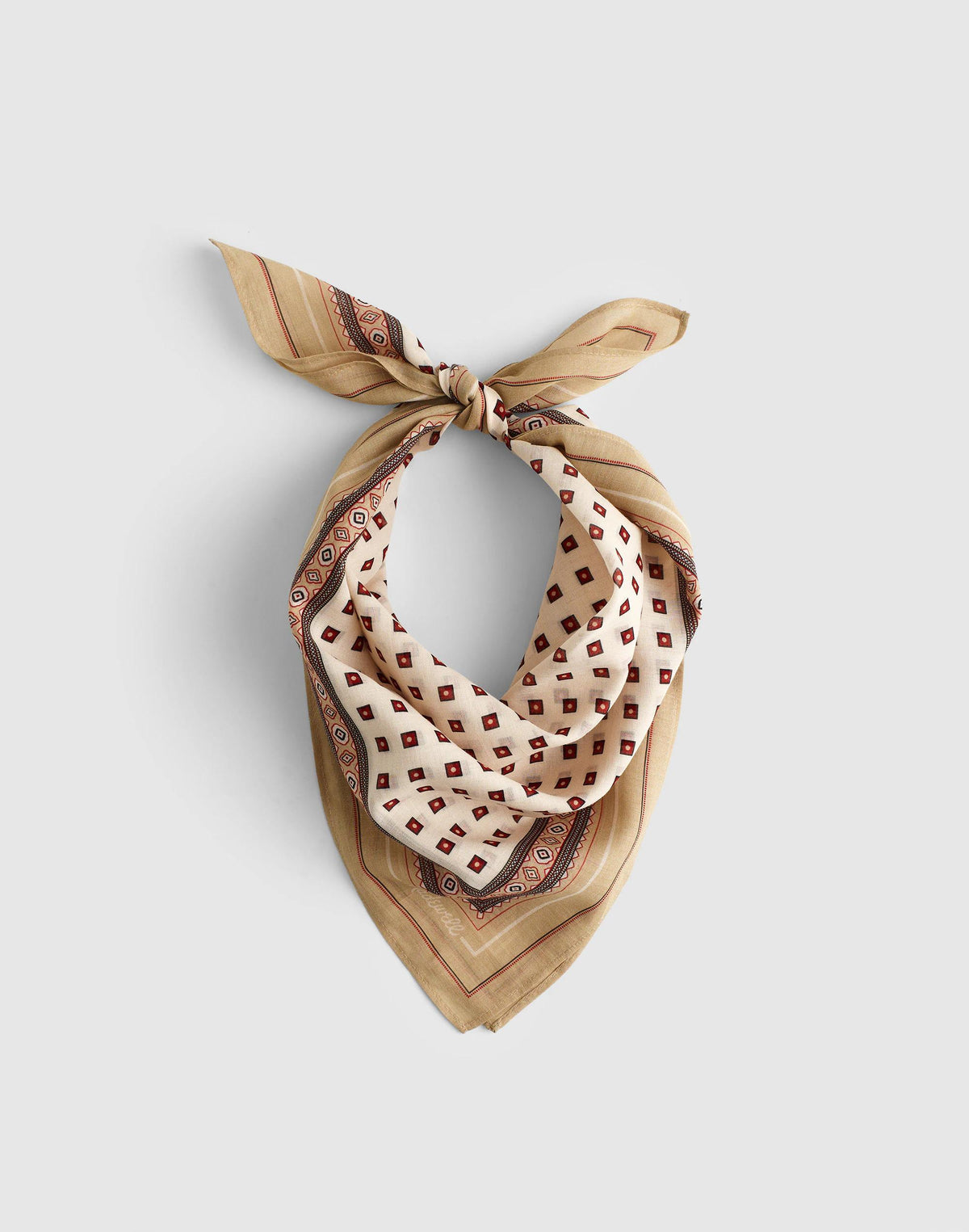 Organic Cotton Bandana Squarefoulard Vintageivory | Madewell