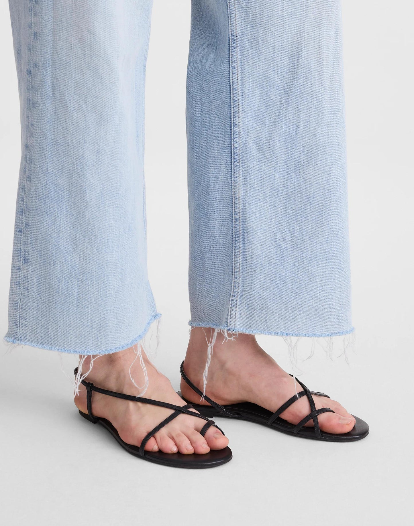 The Iggy Strappy Sandal True Black | Madewell