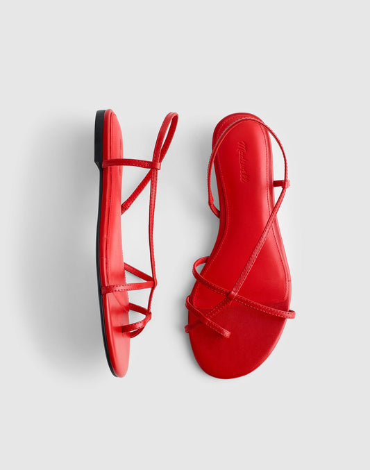 The Iggy Strappy Sandal Festival Red | Madewell