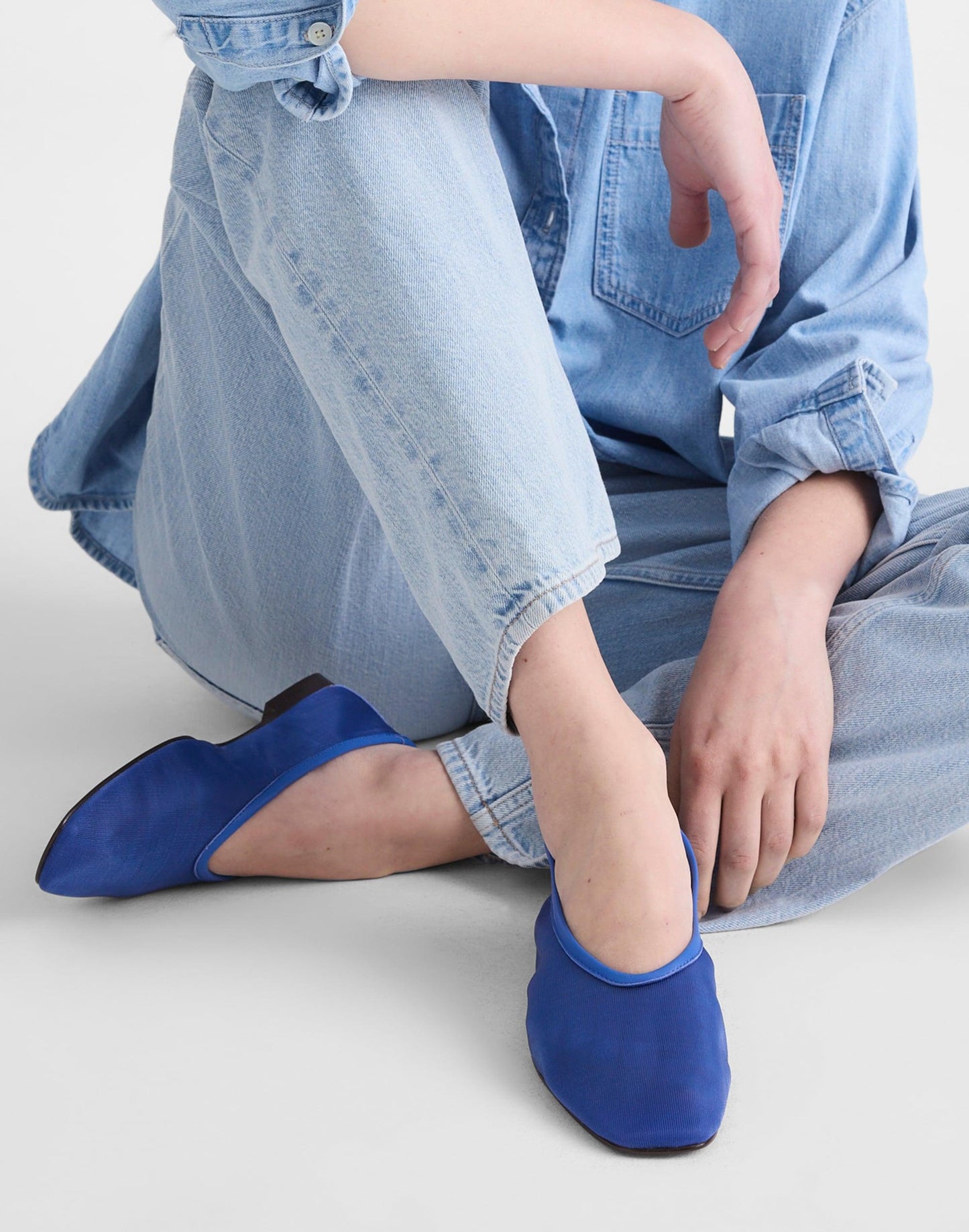 The Mylie Ballet Flat Retro Blue | Madewell