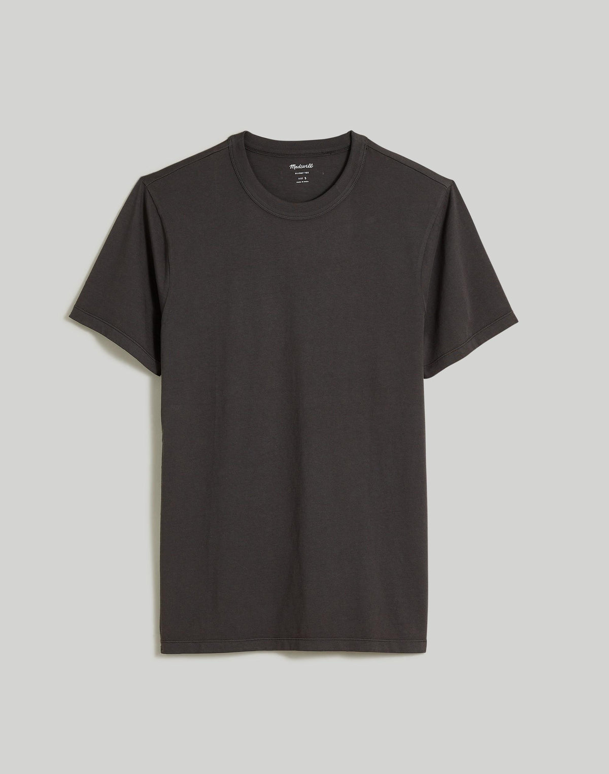Garment-Dyed Allday Crewneck Tee Black Coal | Madewell