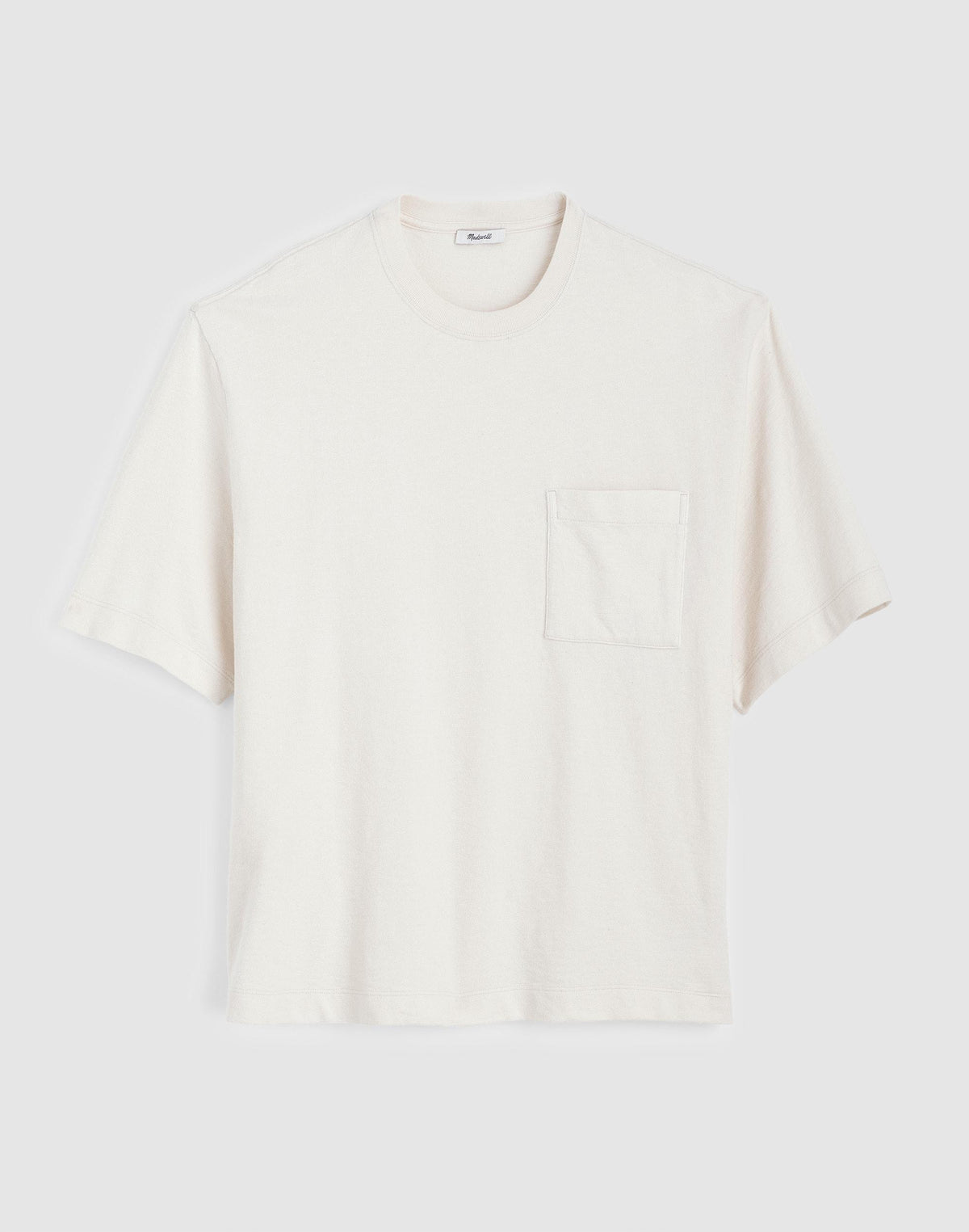 Boxy Pocket Tee in Weekend Slub Natural Seeded | Madewell