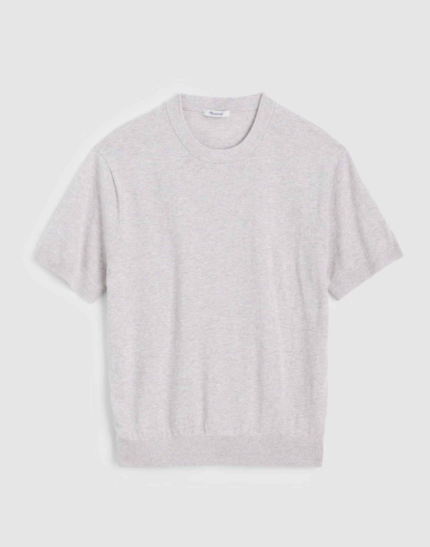 Crewneck Sweater Tee in Everyday Cotton Heather Pewter | Madewell