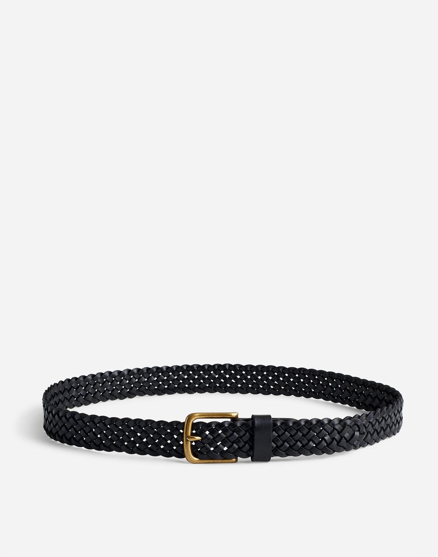 Woven Leather Belt True Black | Madewell