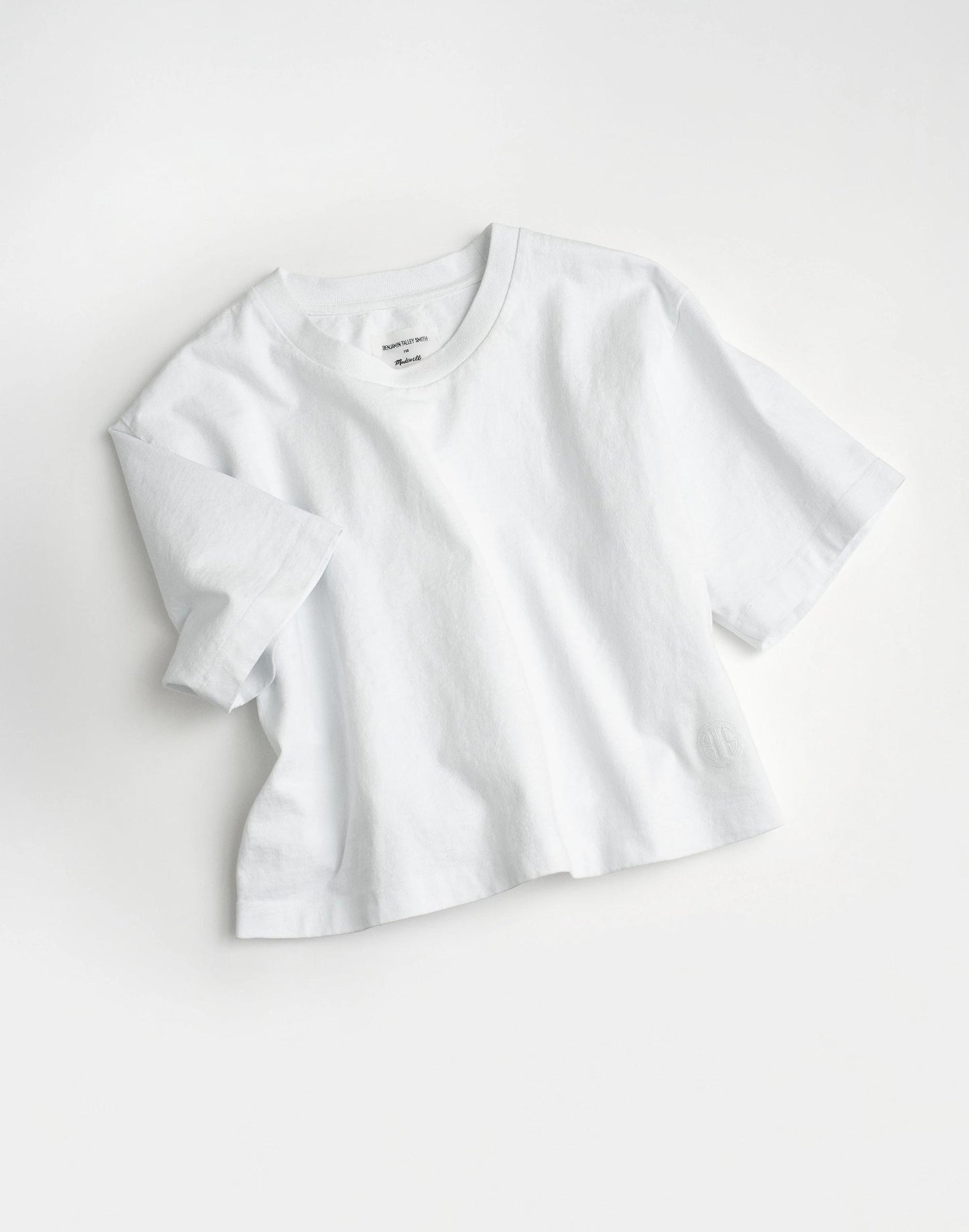 Madewell x Benjamin Talley Smith The Sullivan Boxy Crop Tee White | Madewell