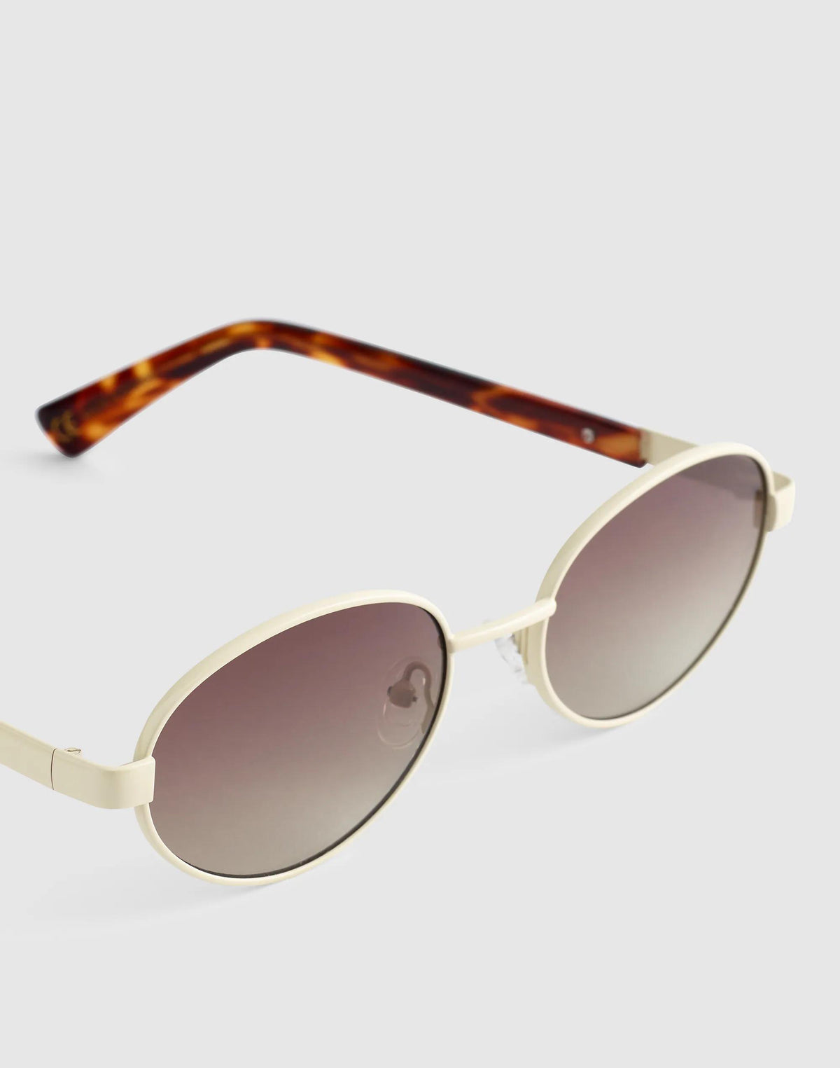 Wire Frame Oval Sunglasses White | Madewell