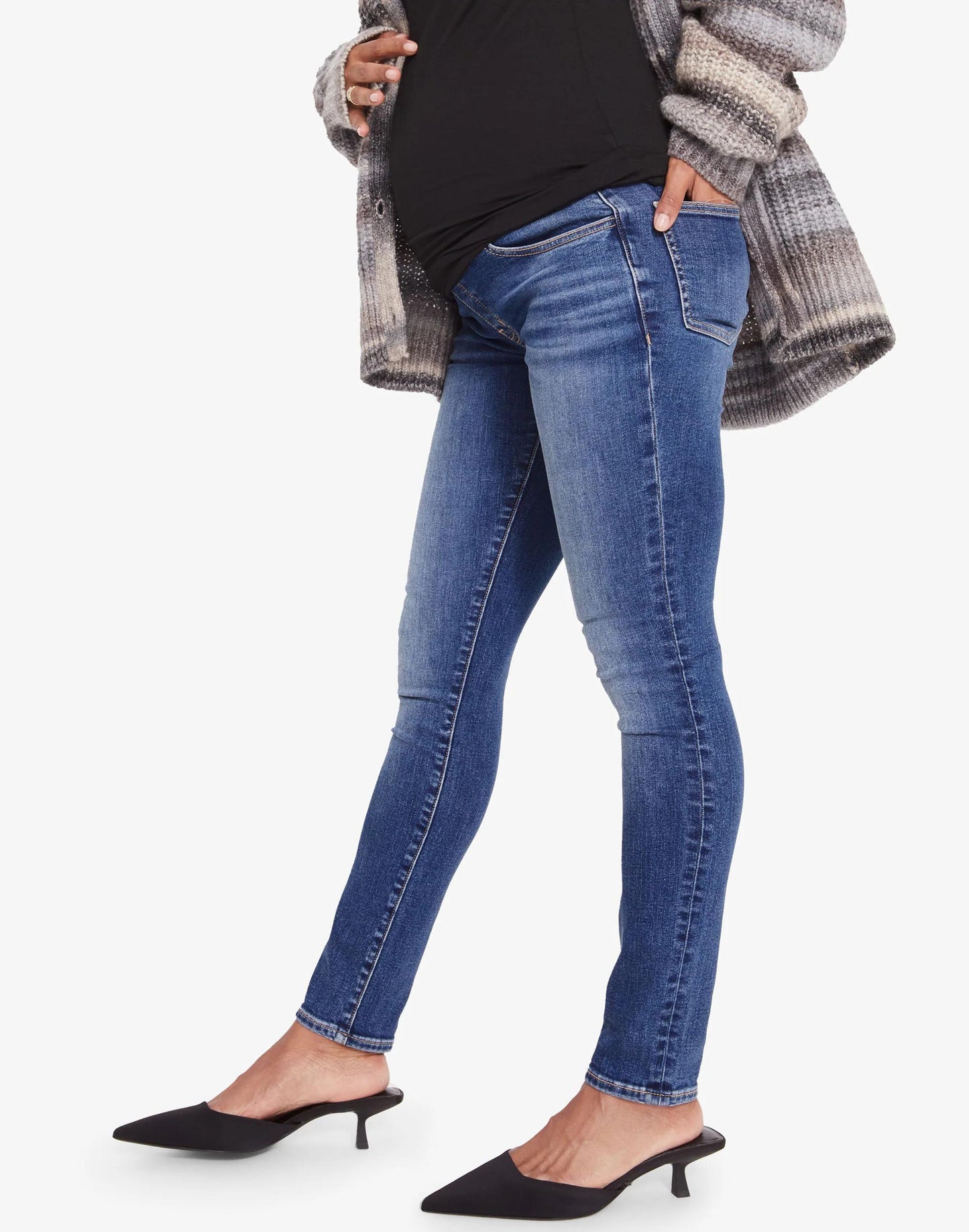 HATCH Collection The Over the Bump Slim Maternity Jean Indigo | Madewell