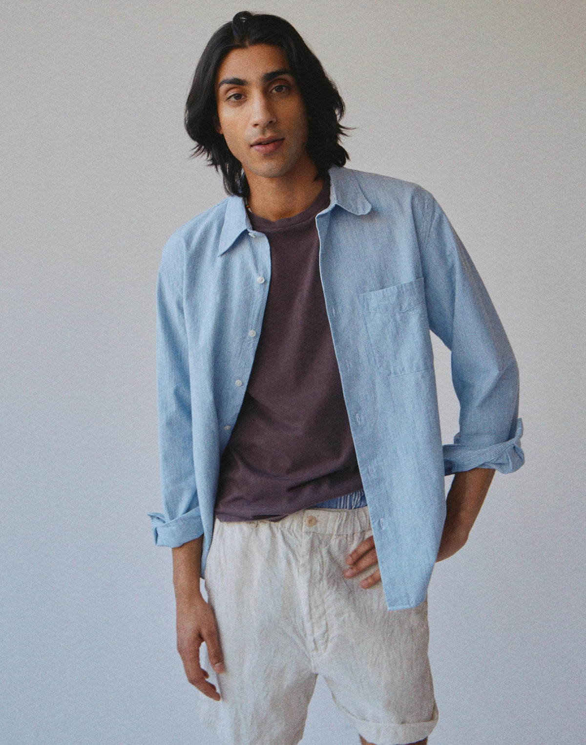 The Allday Shirt in Indigo Stripe Monaca Stripe | Madewell