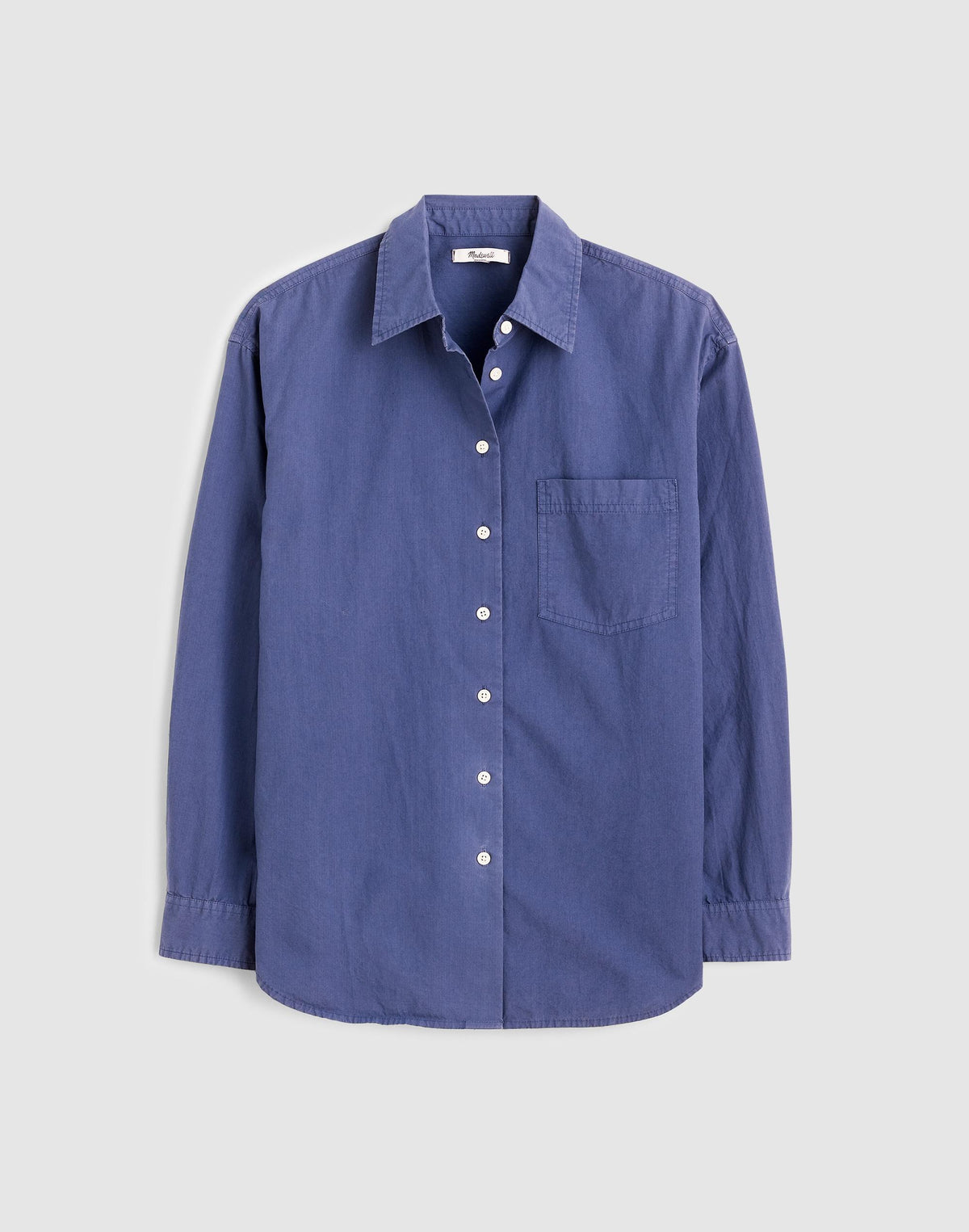 The Easy Shirt in Poplin Petrol Navy | Madewell