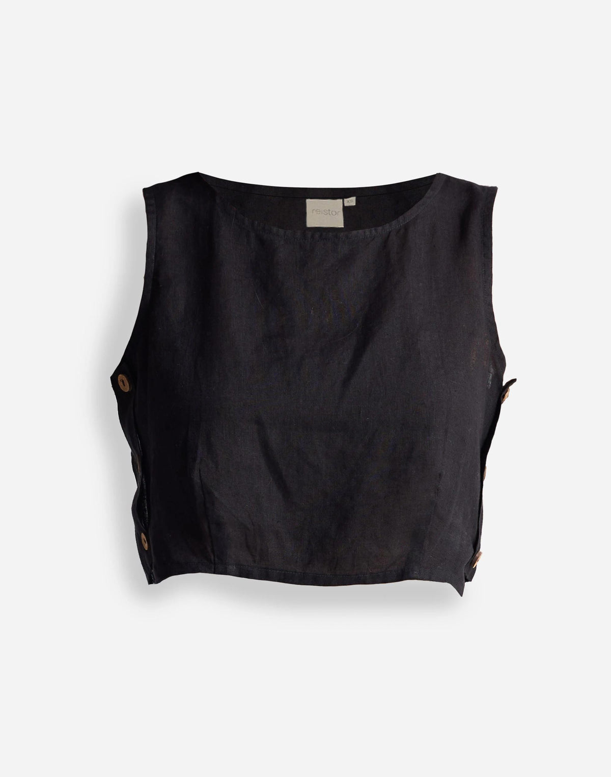 Reistor® Boxy Crop Top in 100% Black Hemp Black | Madewell