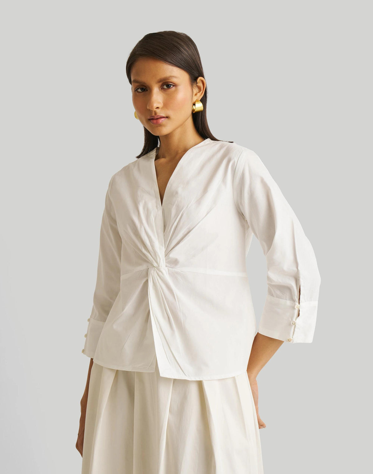 Reistor Front Twist Top White | Madewell