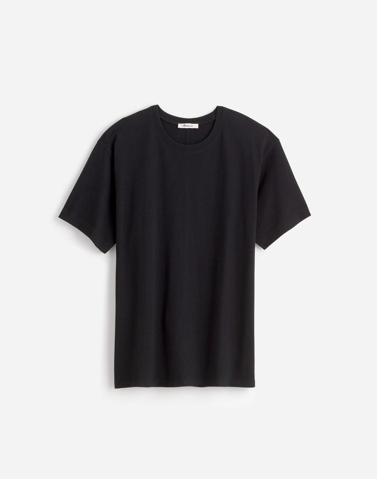 Cotton Relaxed Oversized Tee Jet Black | Madewell