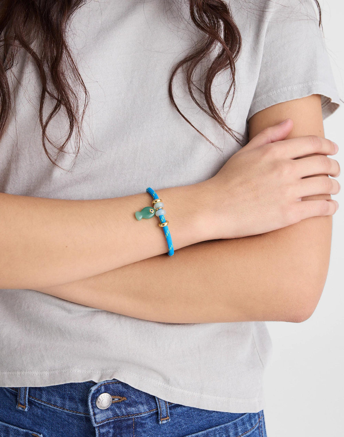 Semiprecious Paracord Charm Bracelet Classic Indigo | Madewell