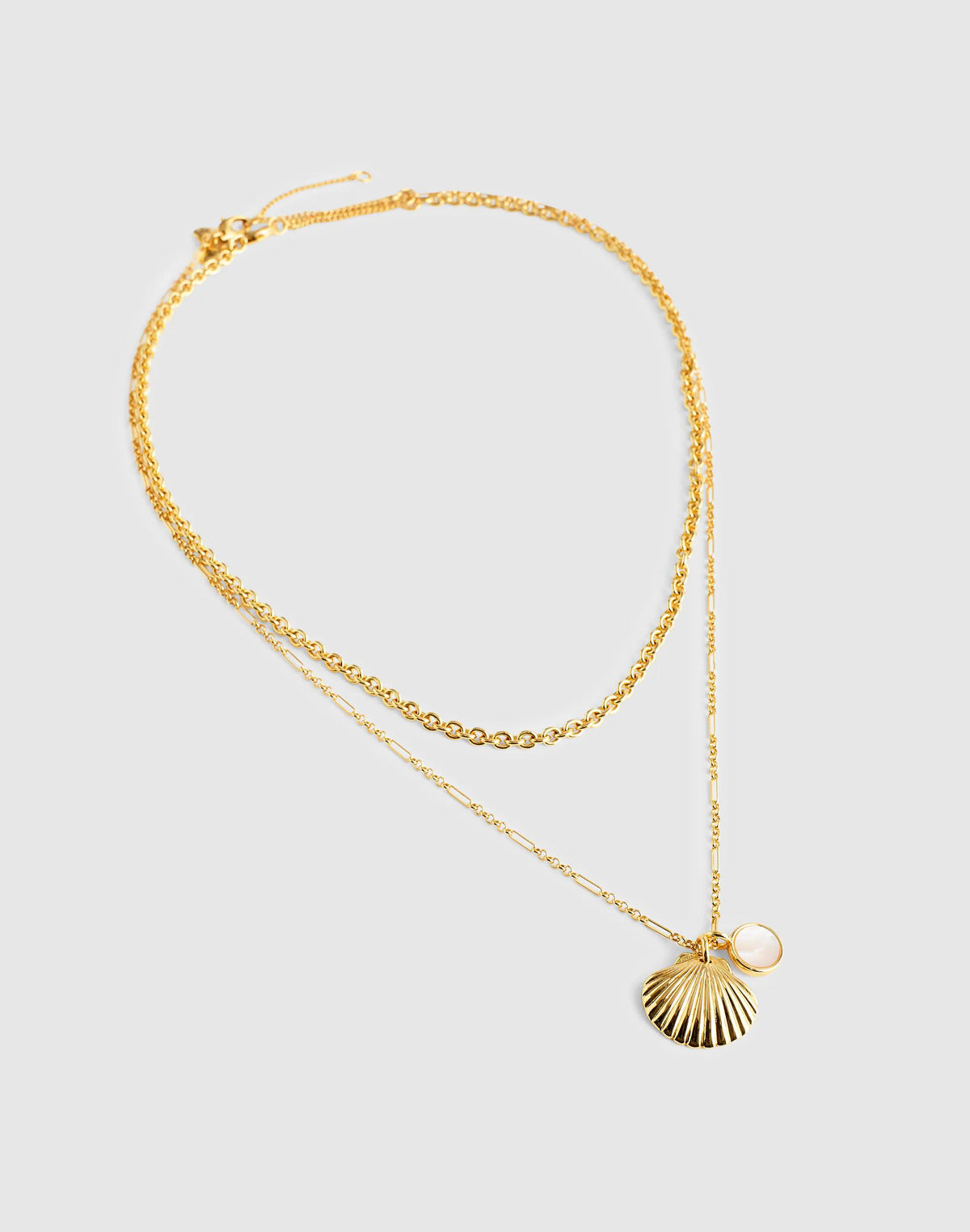 Two-Pack Mother-of-Pearl Necklace Set Antique Gold | Madewell