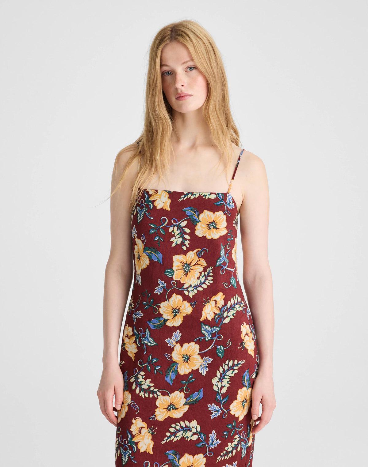 Squareneck Sleeveless Maxi Dress Dusty Merlot | Madewell