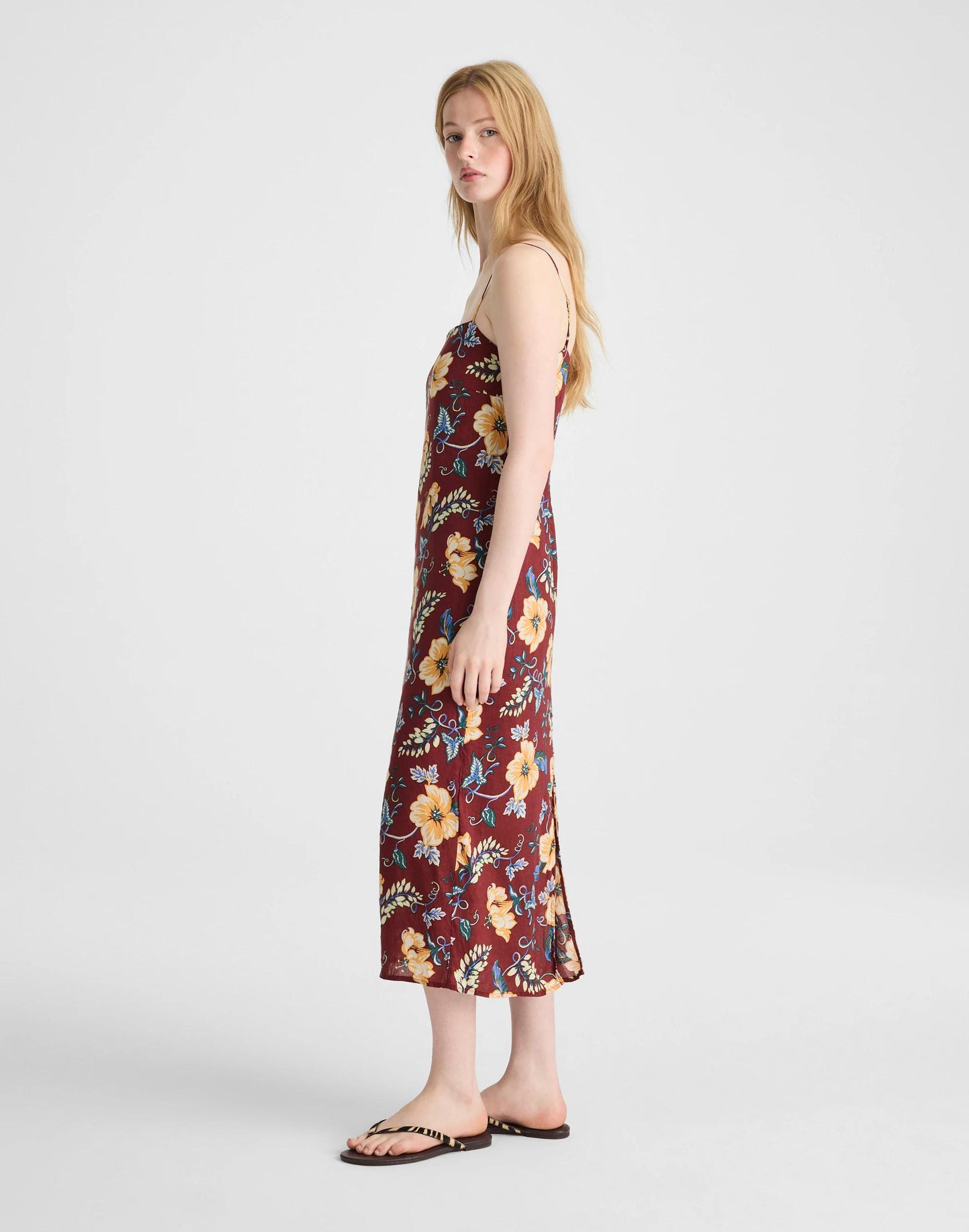Squareneck Sleeveless Maxi Dress Dusty Merlot | Madewell