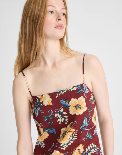 Squareneck Sleeveless Maxi Dress Dusty Merlot | Madewell