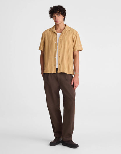 The Camp Shirt in Seaport Terry Golden Khaki | Madewell