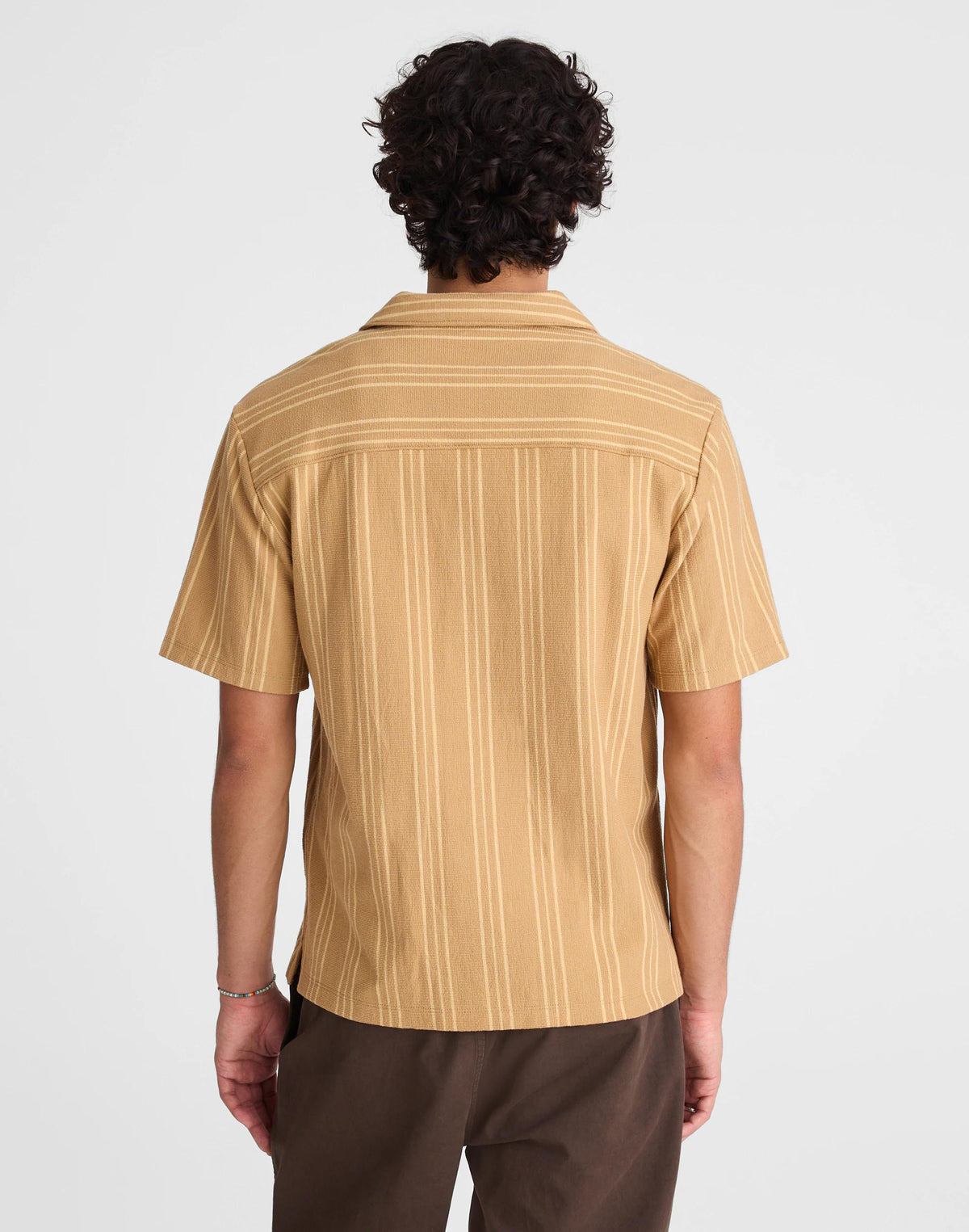 The Camp Shirt in Seaport Terry Golden Khaki | Madewell