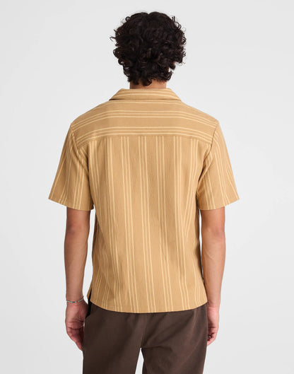 The Camp Shirt in Seaport Terry Golden Khaki | Madewell
