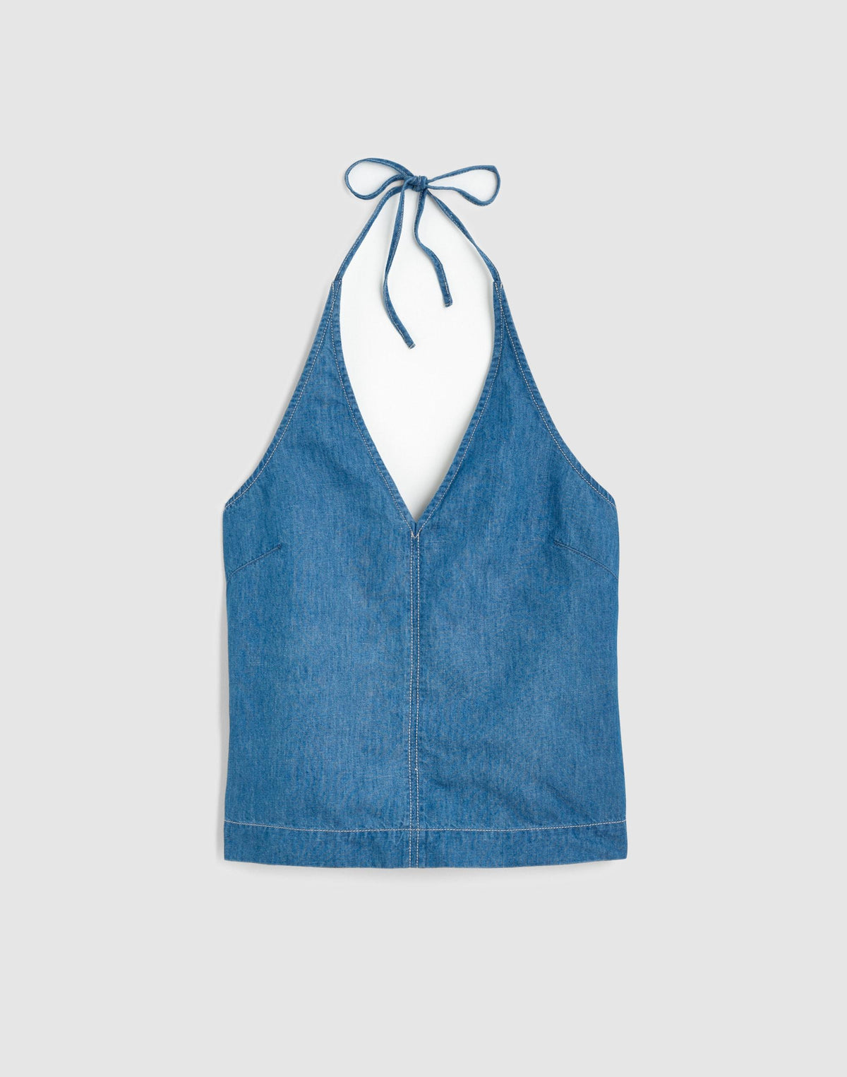 Denim Halter Shell Top Seaside Wash | Madewell