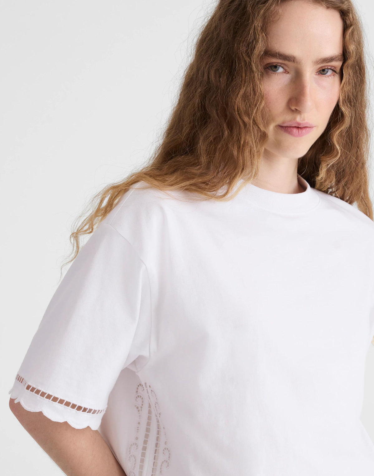 The Boxy Crop Tee in Allday Jersey White | Madewell