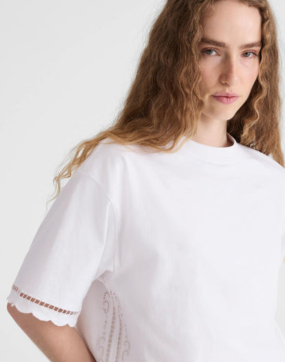 The Boxy Crop Tee in Allday Jersey White | Madewell