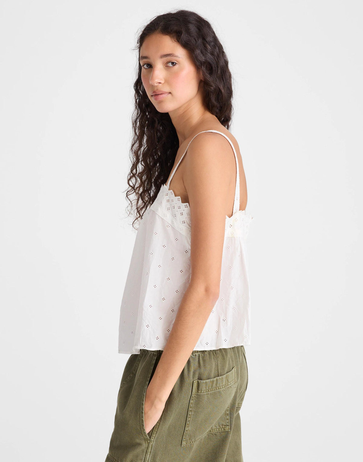 Embroidered Eyelet Tank White | Madewell