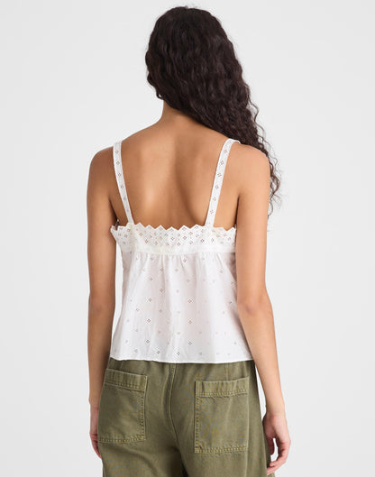 Embroidered Eyelet Tank White | Madewell
