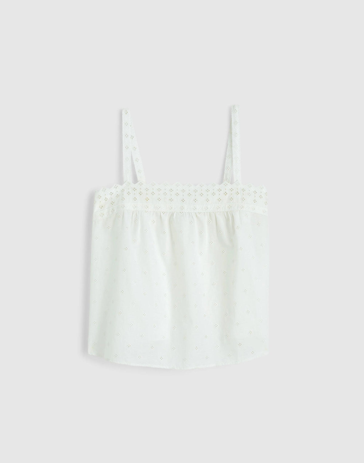 Embroidered Eyelet Tank White | Madewell